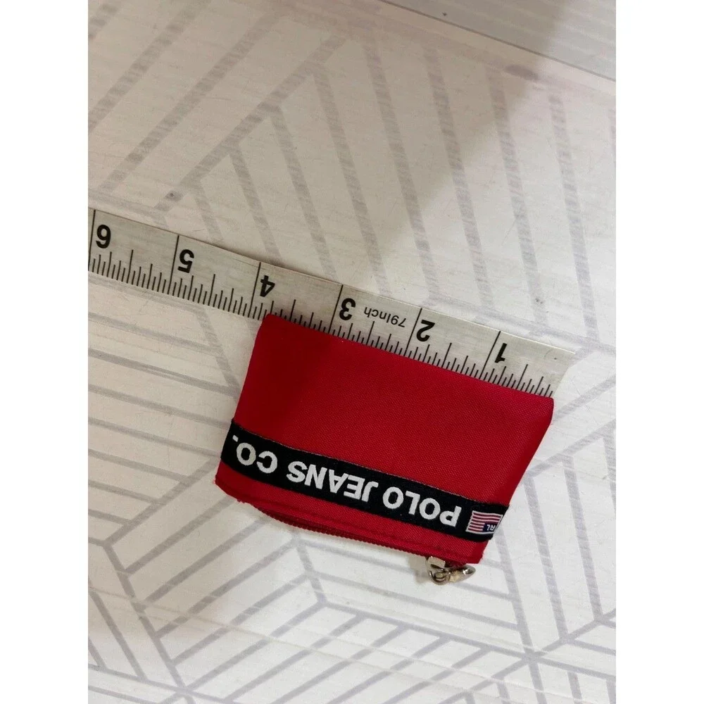 Vintage Polo Jeans Small Purse Coin Pouch Keychain Red Ralph Lauren‎ RL